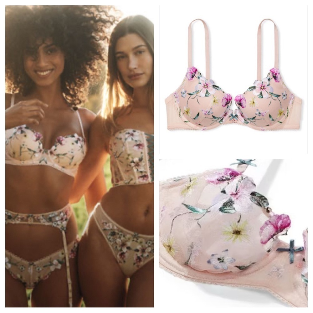 New! Victoria’s Secret Dream Angels Wicked Unlined floral Bra 10277